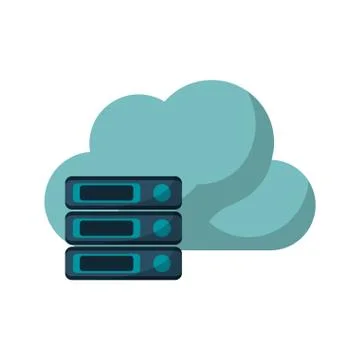 Isolated cloud computing design イラスト素材