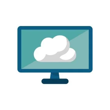 Isolated cloud computing design Illustrazione stock