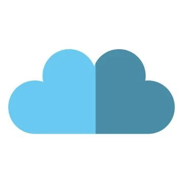 Isolated cloud computing design Stock Illustration