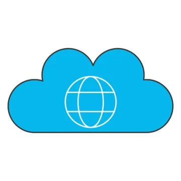 Isolated cloud computing design Illustrazione stock