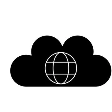 Isolated cloud computing design Stock Illustration
