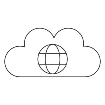 Isolated cloud computing design Stock Illustration