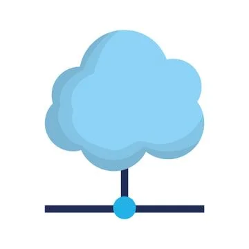 Isolated cloud computing design Illustrazione stock