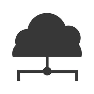 Isolated cloud computing design Stock Illustration