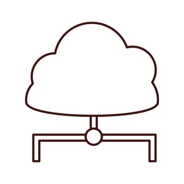 Isolated cloud computing design Illustrazione stock