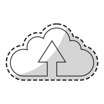 Isolated cloud computing design Illustrazione stock