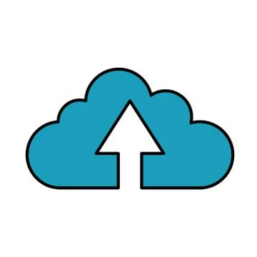 Isolated cloud computing design Illustrazione stock