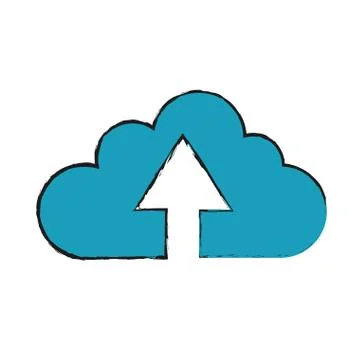 Isolated cloud computing design Stock Illustration