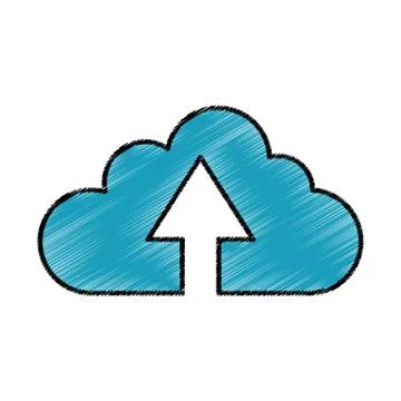 Isolated cloud computing design Illustrazione stock