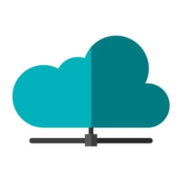 Isolated cloud computing design 库存插图