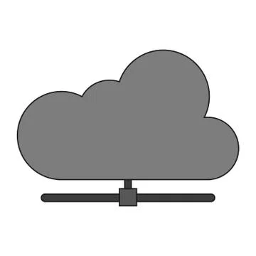 Isolated cloud computing design Illustrazione stock