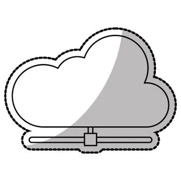 Isolated cloud computing design Illustrazione stock