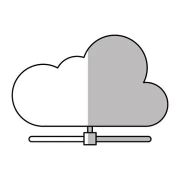 Isolated cloud computing design Stock Illustration
