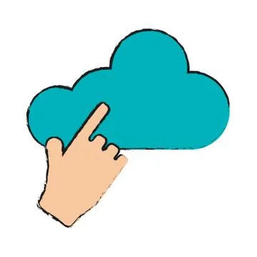 Isolated cloud computing design Illustrazione stock