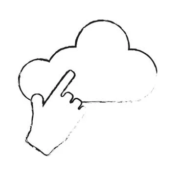 Isolated cloud computing design Illustrazione stock