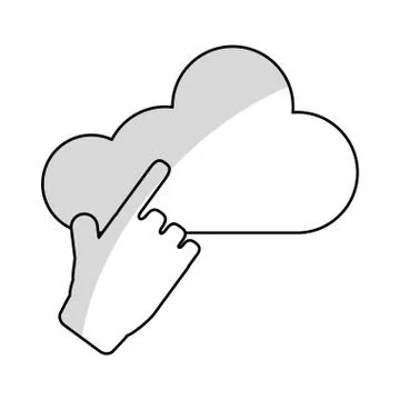 Isolated cloud computing design 库存插图