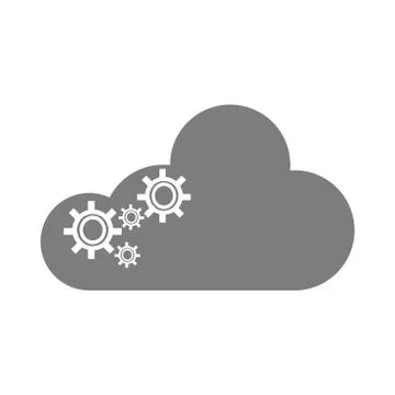 Isolated cloud computing design Illustrazione stock