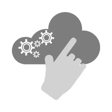 Isolated cloud computing design Stock Illustration