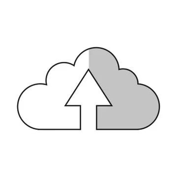 Isolated cloud computing design 库存插图