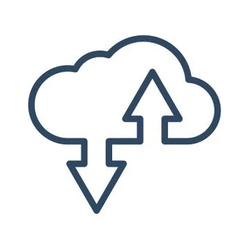 Isolated cloud computing design Illustrazione stock