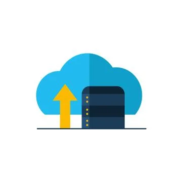 Isolated cloud computing flat vector design Illustrazione stock