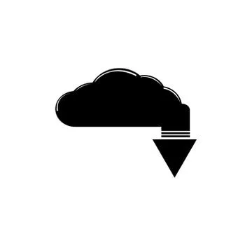 Isolated cloud computing icon on white background Stock Illustration