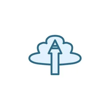 Isolated cloud computing line vector design Illustrazione stock