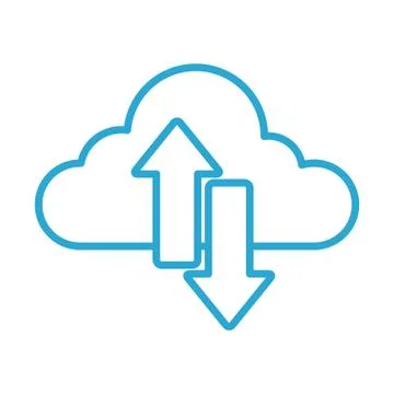 Isolated cloud computing vector design Stock Illustration