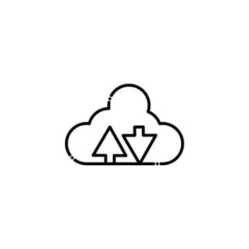 Isolated cloud computing vector design Illustrazione stock