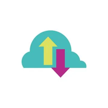 Isolated cloud computing vector design イラスト素材