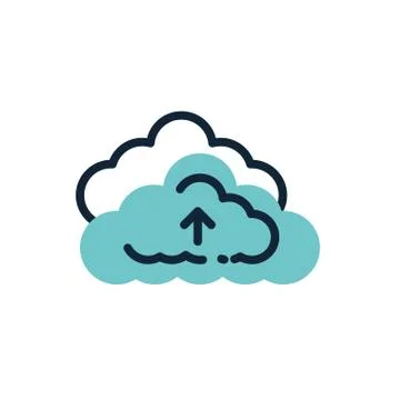 Isolated cloud computing vector design Illustrazione stock