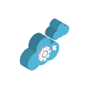 Isolated cloud computing vector design Stock Illustration