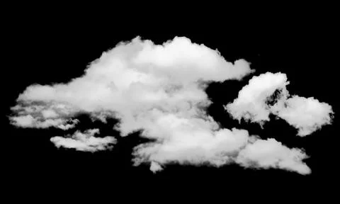 Isolated cloud over black. Design elements Fotos Stock