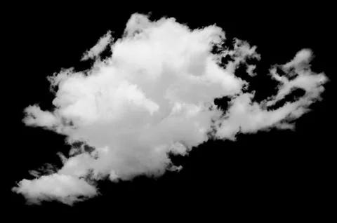 Isolated cloud over black. Design elements Fotos Stock