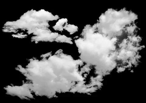 Isolated cloud over black. Design elements Fotos Stock