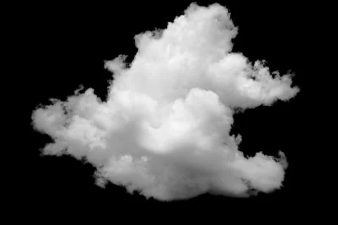 Isolated cloud over black. Design elements Stock Photos