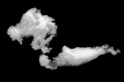 Isolated cloud over black. Design elements Stock Photos