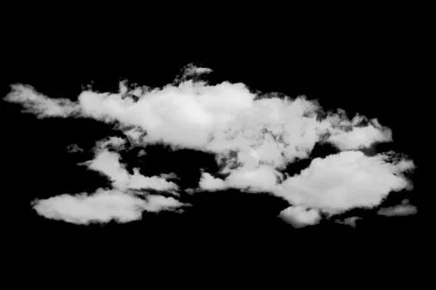Isolated cloud over black. Design elements Foto stock
