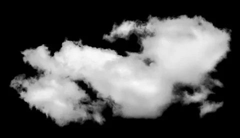 Isolated cloud over black. Design elements Fotos Stock