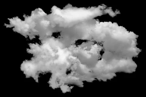 Isolated cloud over black. Design elements Fotos Stock