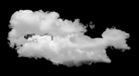 Isolated cloud over black. Design elements Stock Photos