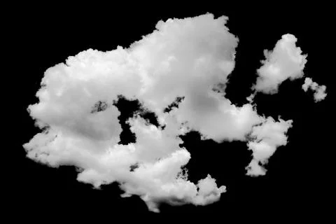 Isolated cloud over black. Design elements Fotos Stock