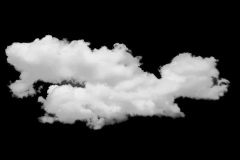 Isolated cloud over black. Design elements Stock Photos