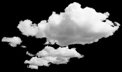 Isolated cloud over black. Design elements Fotos Stock