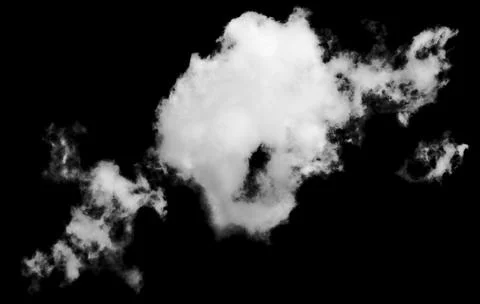 Isolated cloud over black. Design elements Fotos Stock
