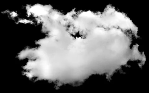 Isolated cloud over black. Design elements Fotos Stock