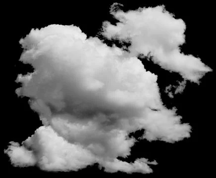Isolated cloud over black. Design elements Stock Photos