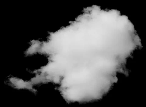 Isolated cloud over black. Design elements Fotos Stock