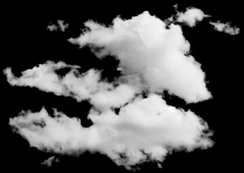 Isolated cloud over black. Design elements Stock Photos