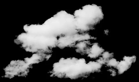 Isolated cloud over black. Design elements Fotos Stock